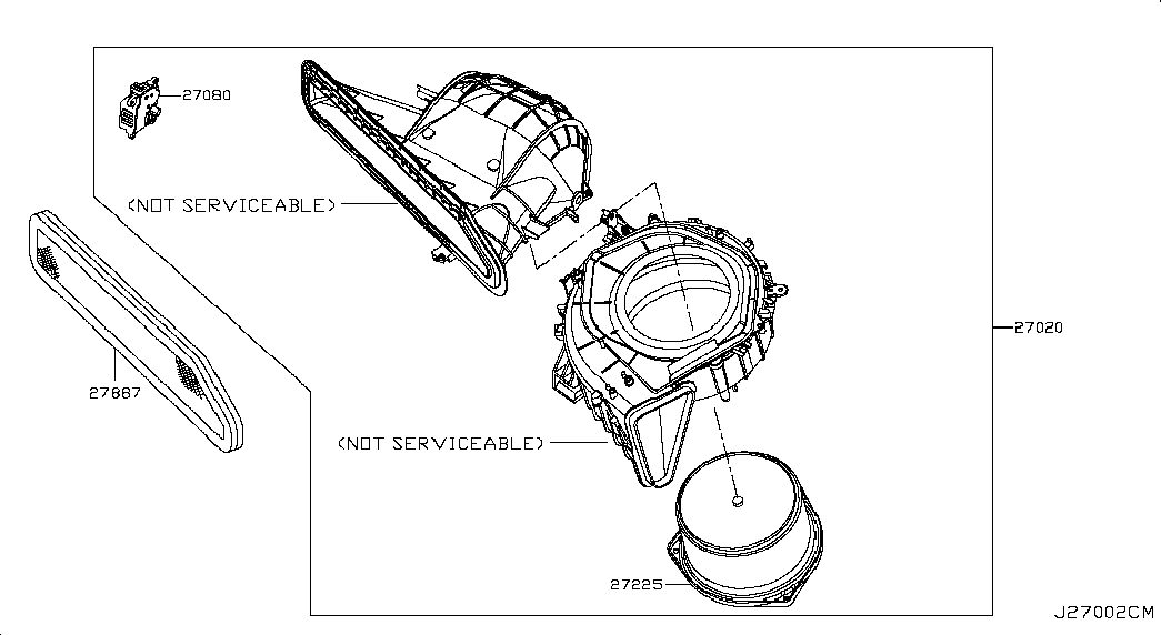 Вентилятор салона в сборе для Ниссан Патфайндер 2012-2017