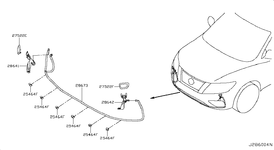 Фаро-омыватель левый для Ниссан Патфайндер 2012-2017