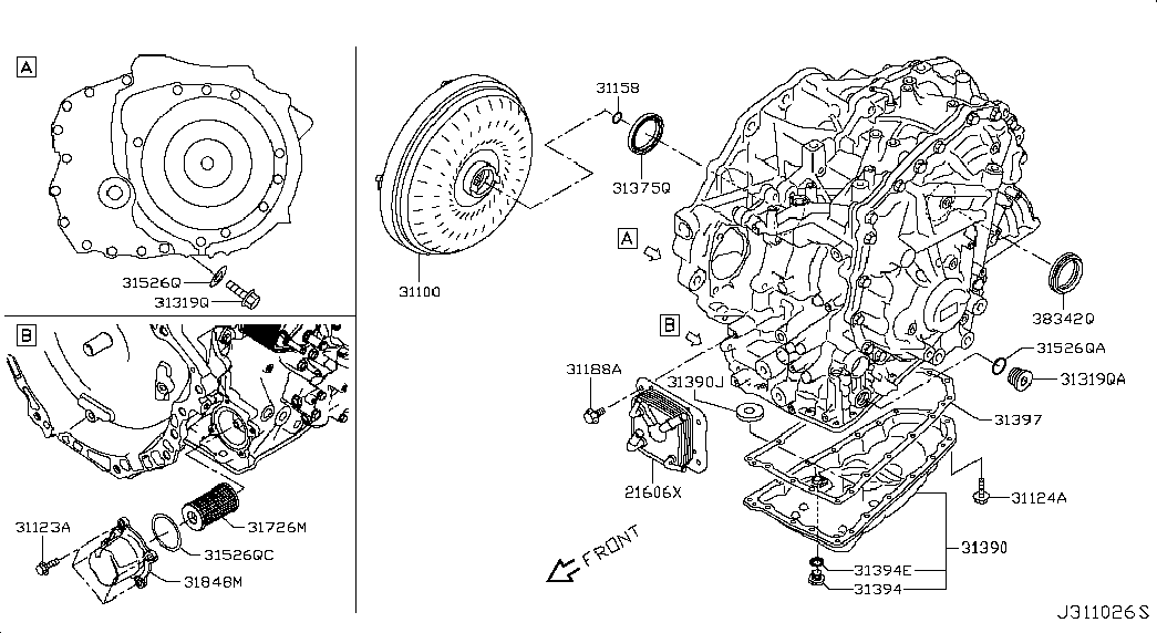 Гидротрансформатор АКПП для Ниссан Патфайндер 2012-2017