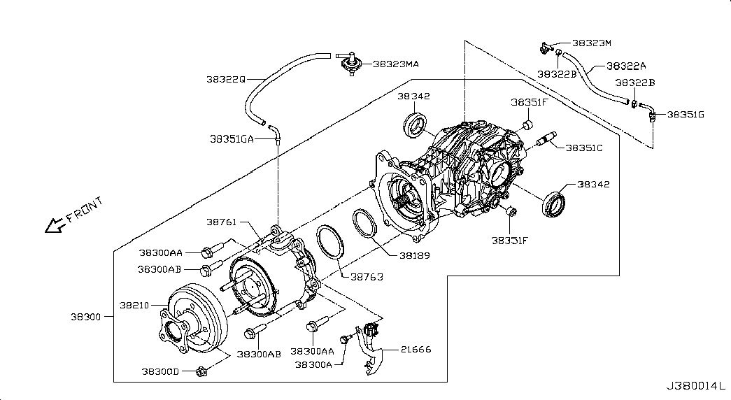 Редуктор задний  для Ниссан Патфайндер 2012-2017