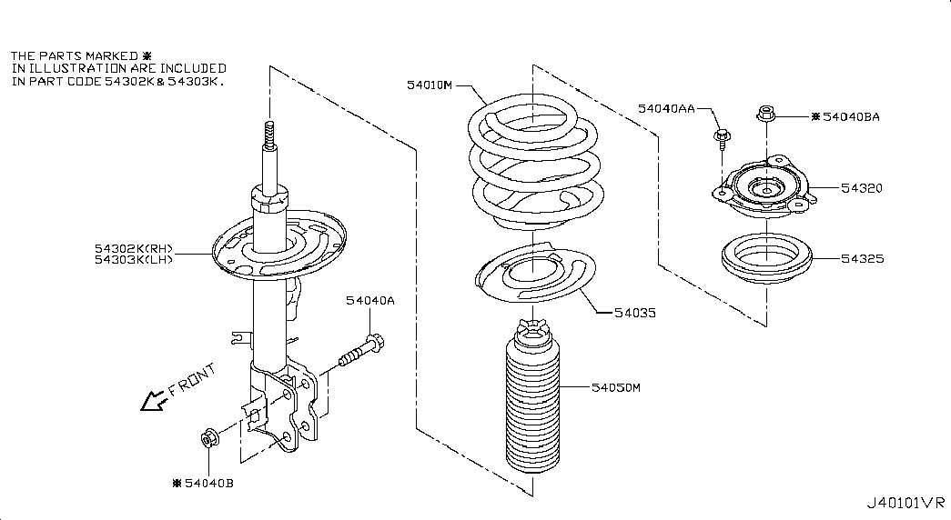 Пружина передняя для Ниссан Патфайндер 2012-2017