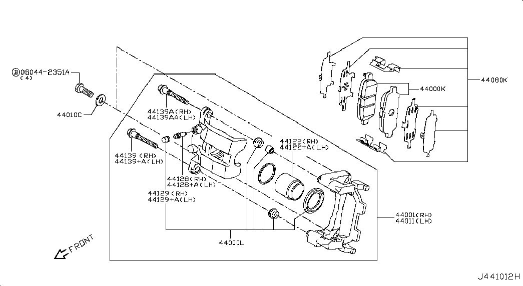 Суппорт тормозной задний левый для Ниссан Патфайндер 2012-2017