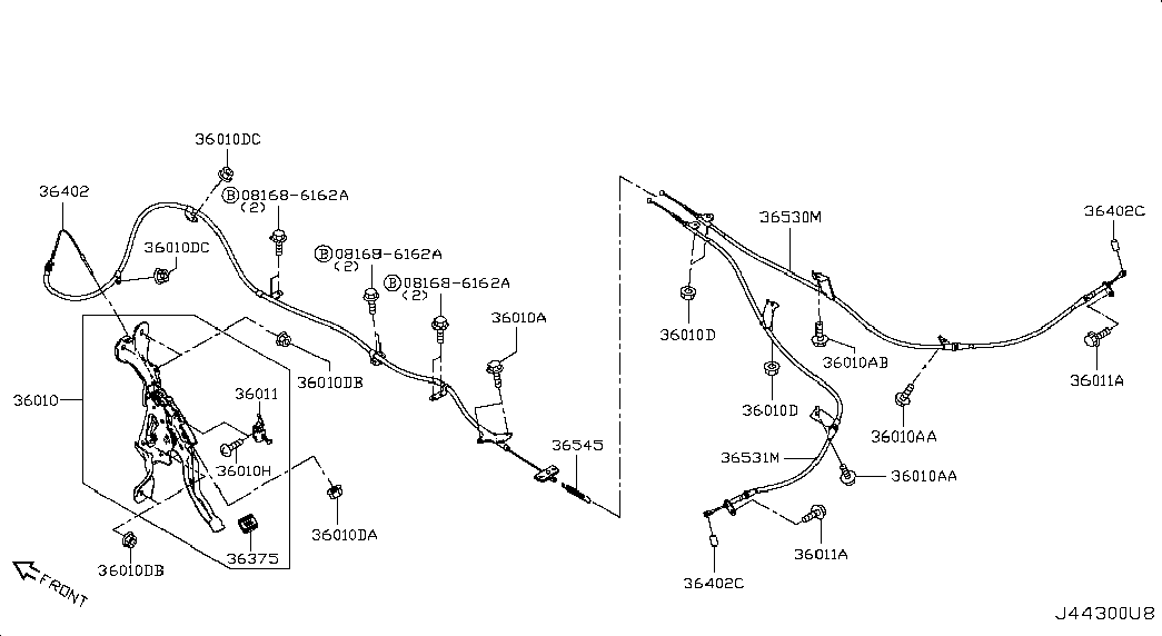 Рычаг стояночного, ручного тормоза для Ниссан Патфайндер 2012-2017
