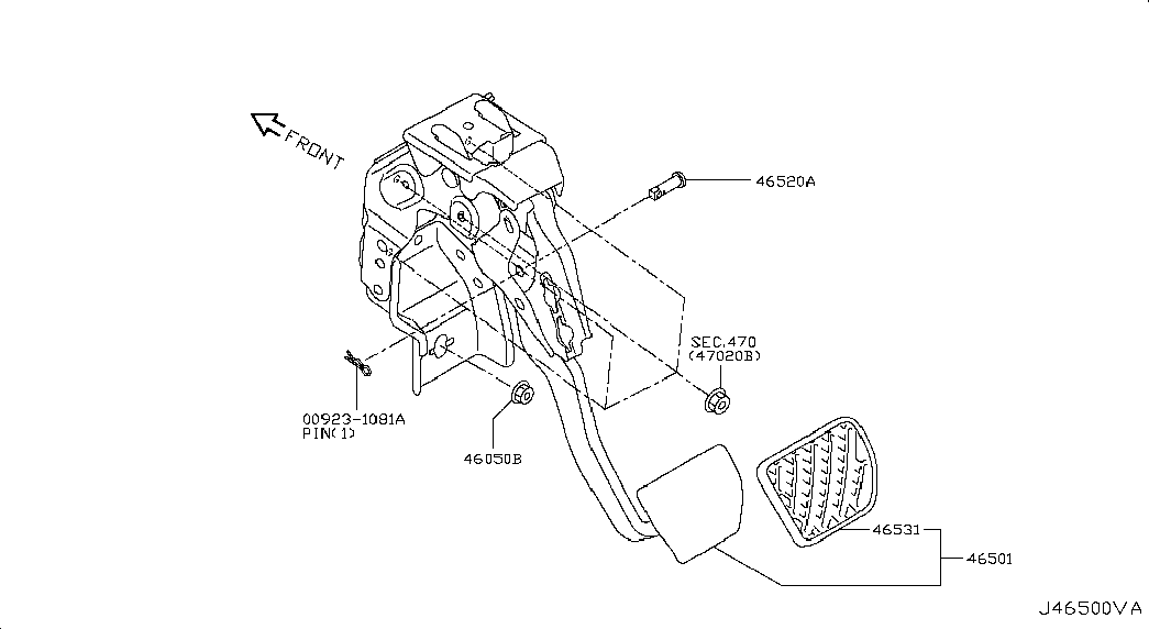 Педаль тормоза для Ниссан Патфайндер 2012-2017
