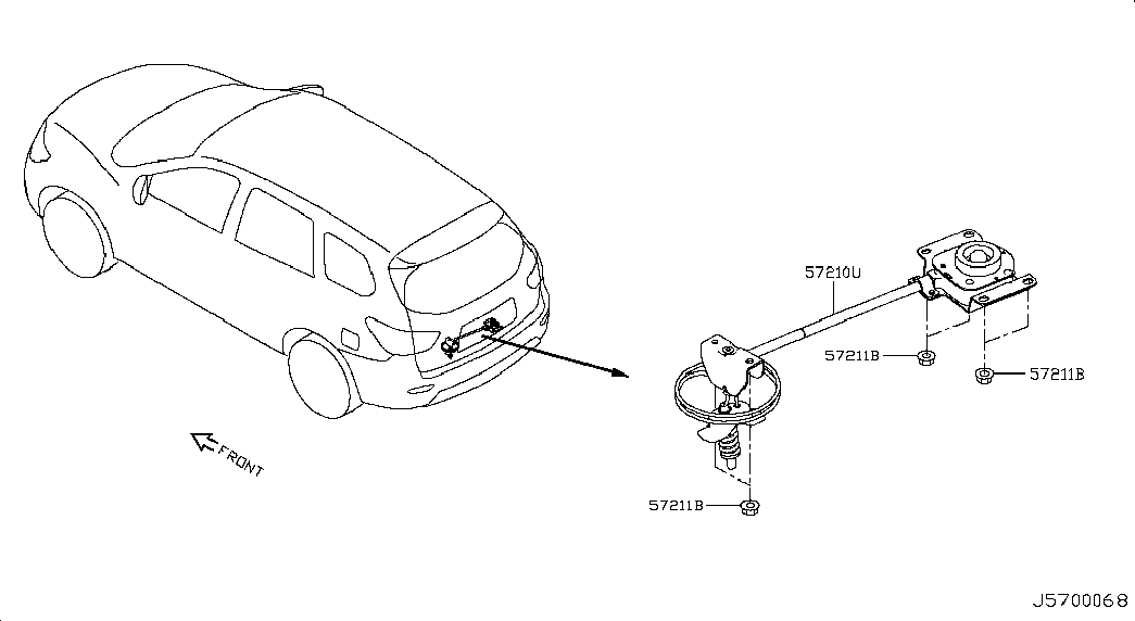 Кронштейн запасного колеса на багажнике для Ниссан Патфайндер 2012-2017