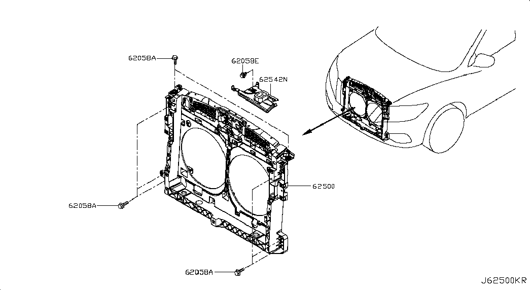 Панель передняя-телевизор для Ниссан Патфайндер 2012-2017