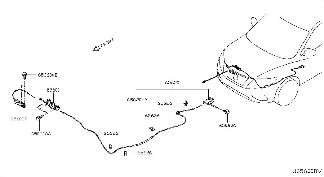 Замок капота для Ниссан Патфайндер 2012-2017