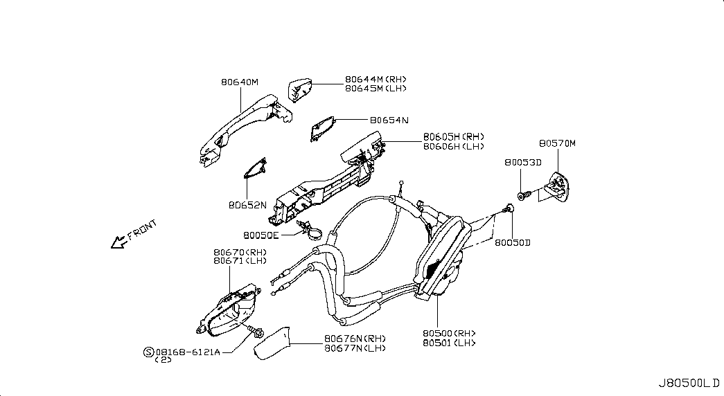 Замок передней левой двери для Ниссан Патфайндер 2012-2017