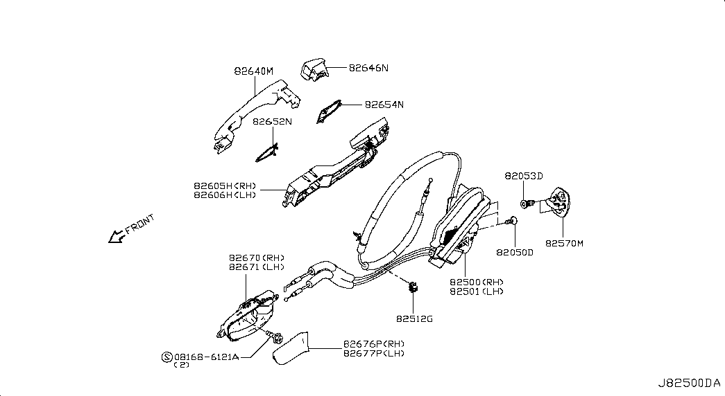 Замок задней правой двери для Ниссан Патфайндер 2012-2017