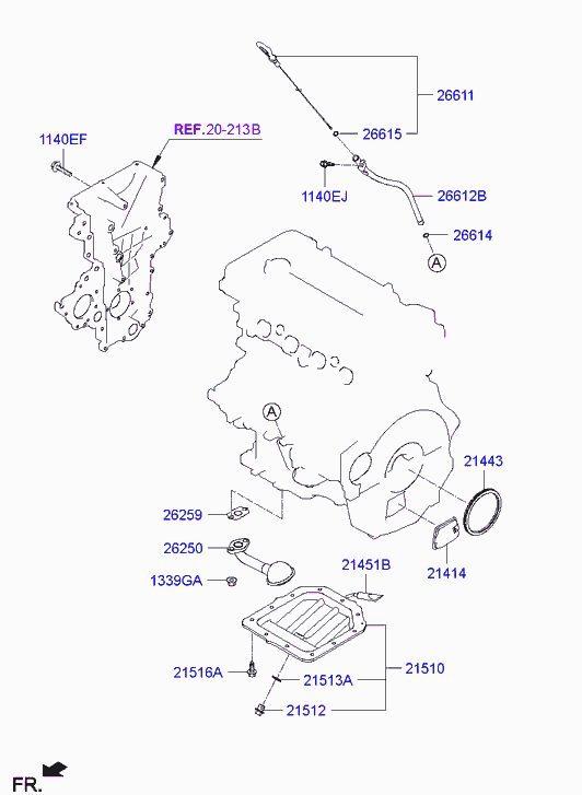 Поддон масляный для Хендай Элантра 2010-2014
