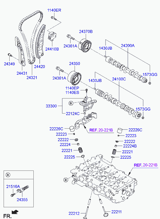 Впускной распредвал для Хендай Элантра 2010-2014