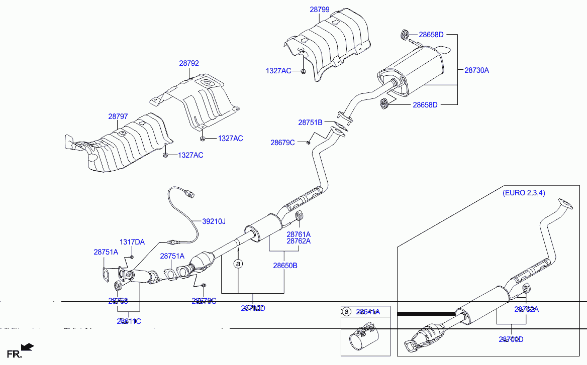 Глушитель основной для Хендай Элантра 2010-2014