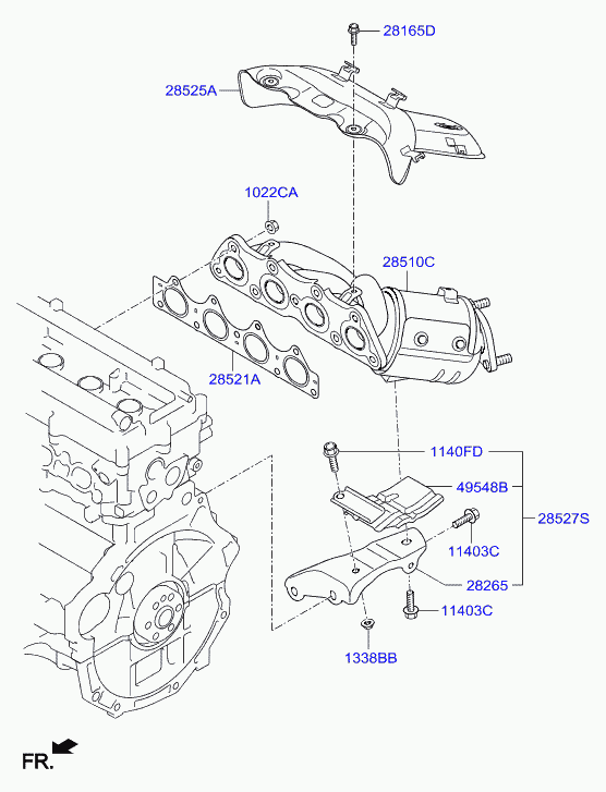 Катализатор для Хендай Элантра 2010-2014