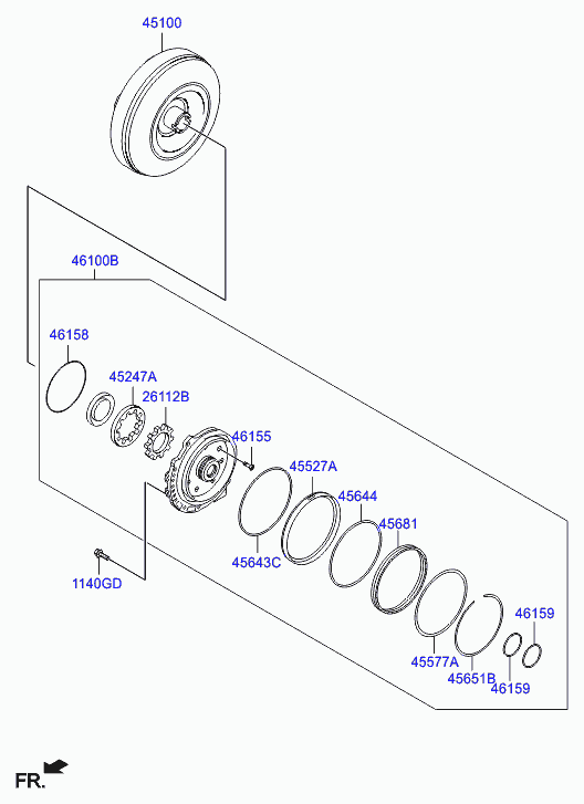 Масляный насос АКПП для Хендай Элантра 2010-2014