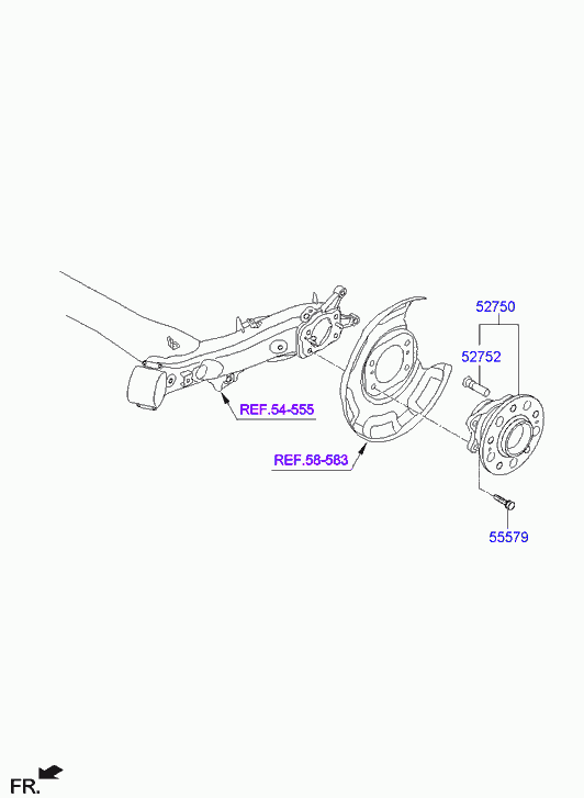 Ступица задняя для Хендай Элантра 2010-2014
