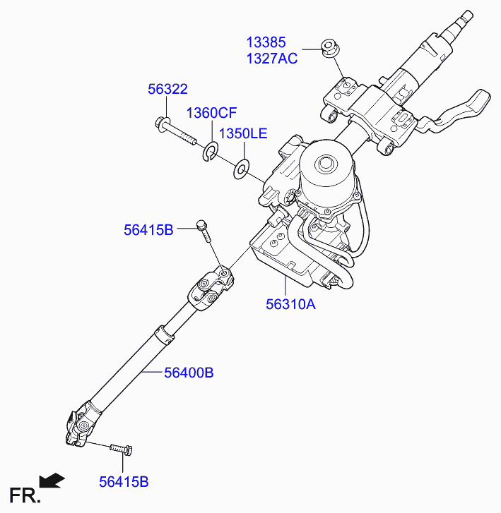 Рулевой вал для Хендай Элантра 2010-2014