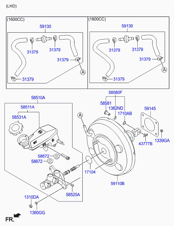 Усилитель тормозов для Хендай Элантра 2010-2014
