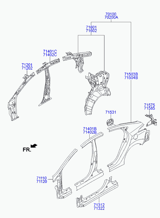 Крыло заднее левое для Хендай Элантра 2010-2014