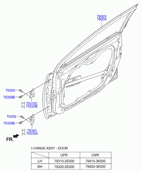 Дверь передняя правая для Хендай Элантра 2010-2014