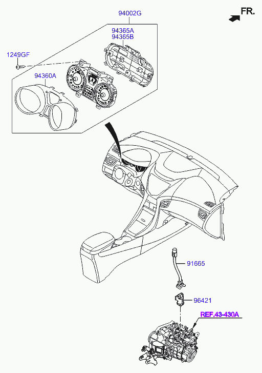 Щиток приборов для Хендай Элантра 2010-2014