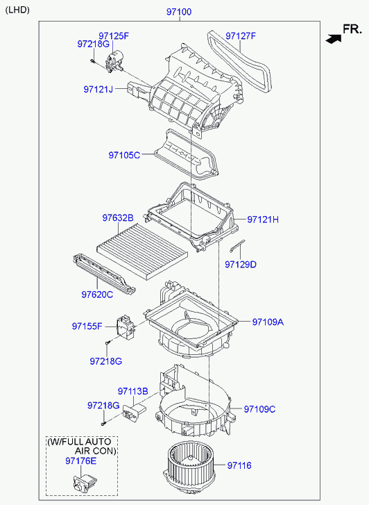 Фильтр салонный, воздушный для Хендай Элантра 2010-2014