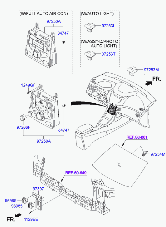 Блок управления климатом для Хендай Элантра 2010-2014