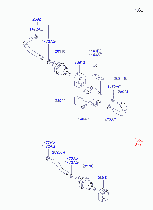 Клапан давления топлива для Хендай Элантра 2003-2010