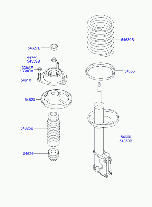 Пружина передняя для Хендай Элантра 2003-2010