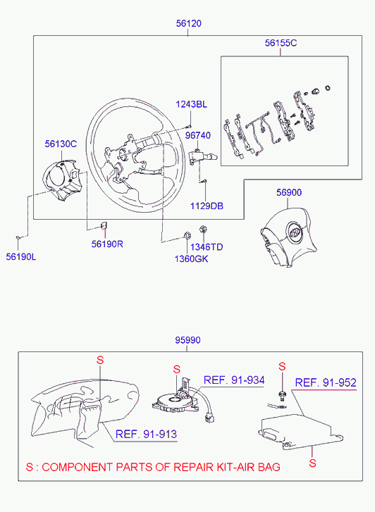 Руль для Хендай Элантра 2003-2010