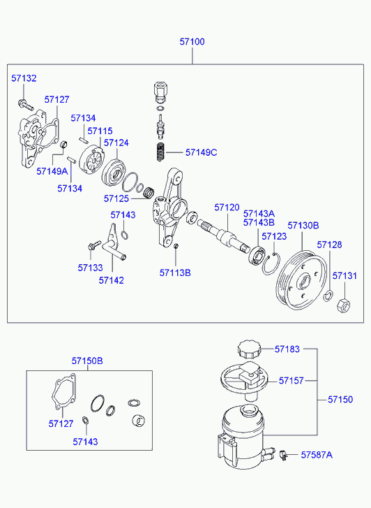 Насос ГУР для Хендай Элантра 2003-2010