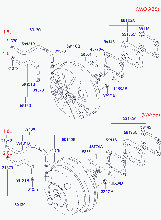 Усилитель тормозов для Хендай Элантра 2003-2010