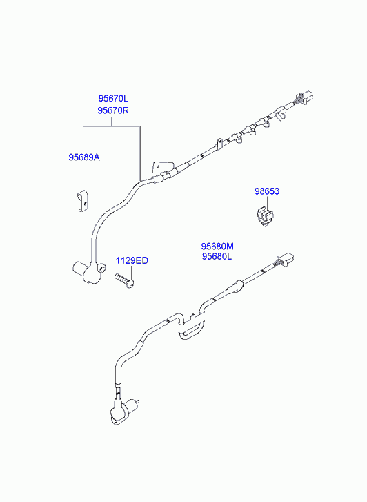 Датчик АБС задний левый для Хендай Элантра 2003-2010