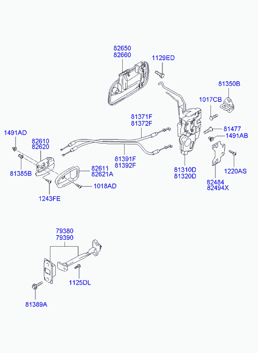 Ручка передней двери для Хендай Элантра 2003-2010