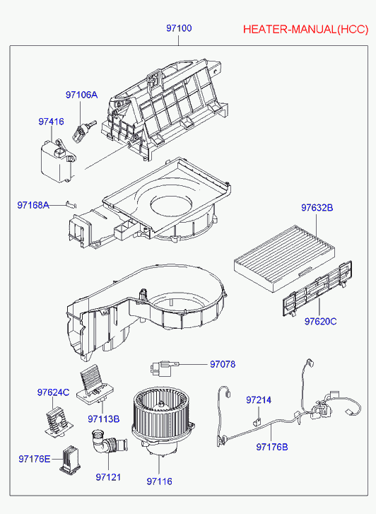 Фильтр салонный, воздушный для Хендай Элантра 2003-2010