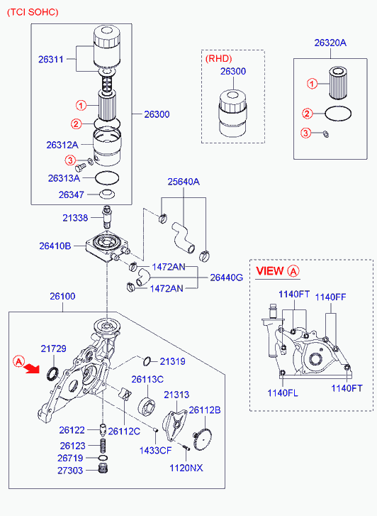 Фильтр масляный для Хендай Санта Фе 2005-2010