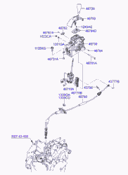 Рычаг переключения скоростей для Хендай Санта Фе 2005-2010