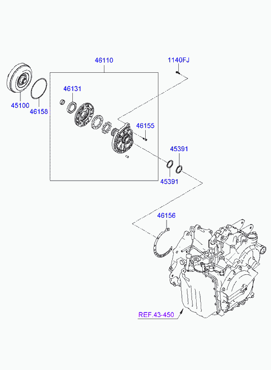 Масляный насос АКПП для Хендай Санта Фе 2005-2010