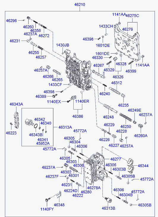 Гидроблок АКПП для Хендай Санта Фе 2005-2010