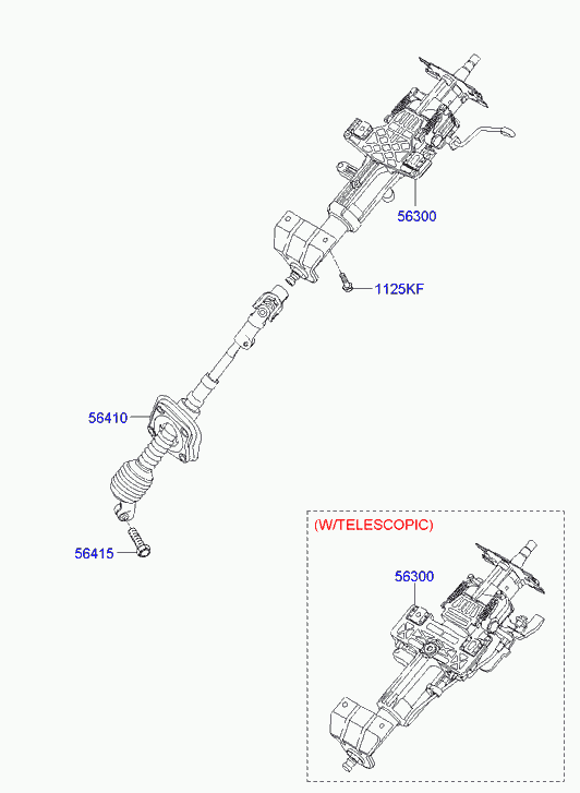 Рулевая колонка для Хендай Санта Фе 2005-2010