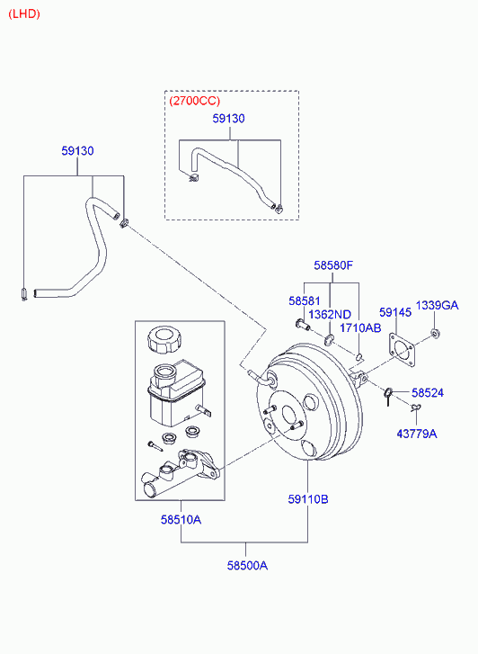 Усилитель тормозов для Хендай Санта Фе 2005-2010