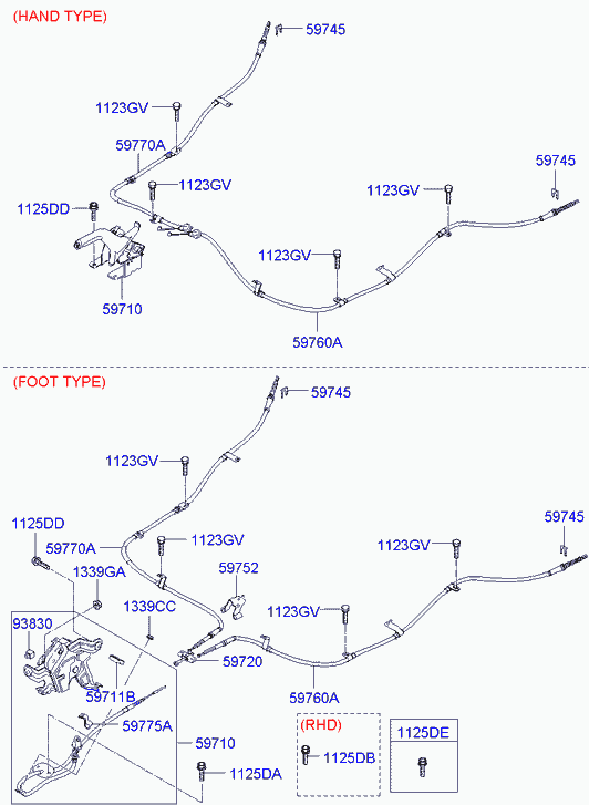 Рычаг стояночного, ручного тормоза для Хендай Санта Фе 2005-2010