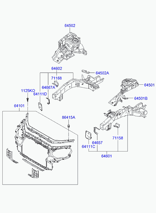 Панель передняя, телевизор для Хендай Санта Фе 2005-2010