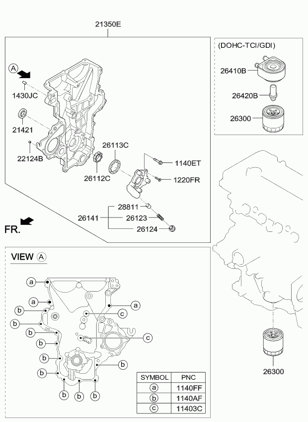 Масляный насос для Киа Рио 2011-2015
