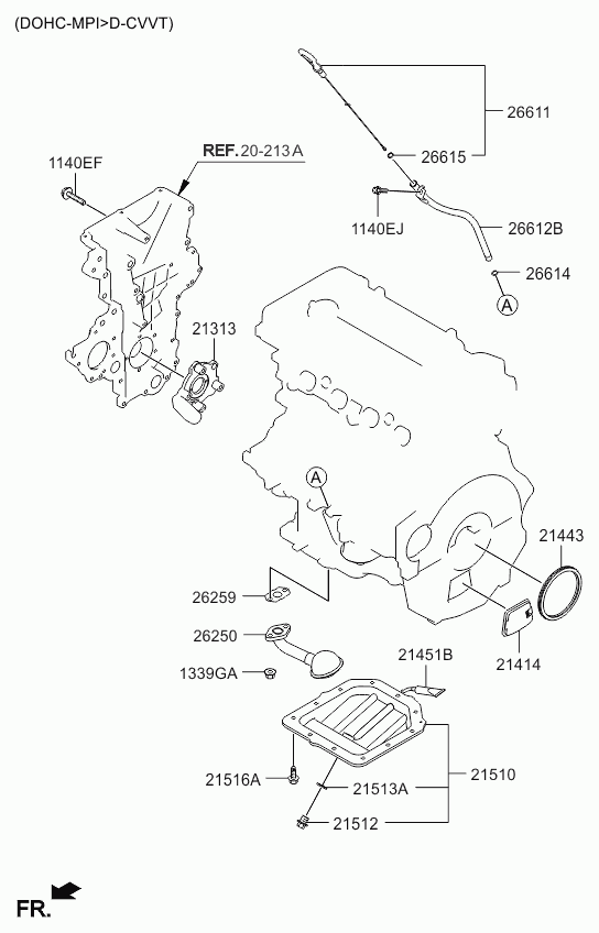Поддон масляный для Киа Рио 2011-2015