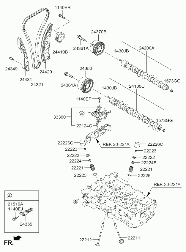 Натяжитель цепи ГРМ для Киа Рио 2011-2015