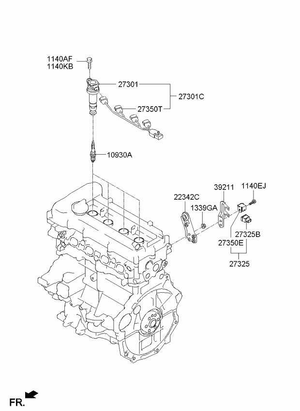 Катушка зажигания для Киа Рио 2011-2015