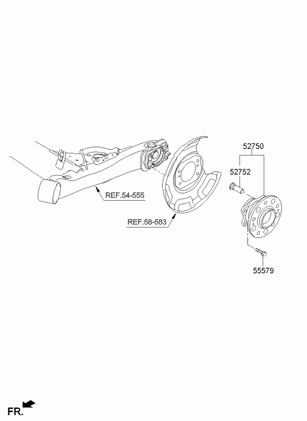 Ступица задняя для Киа Рио 2011-2015