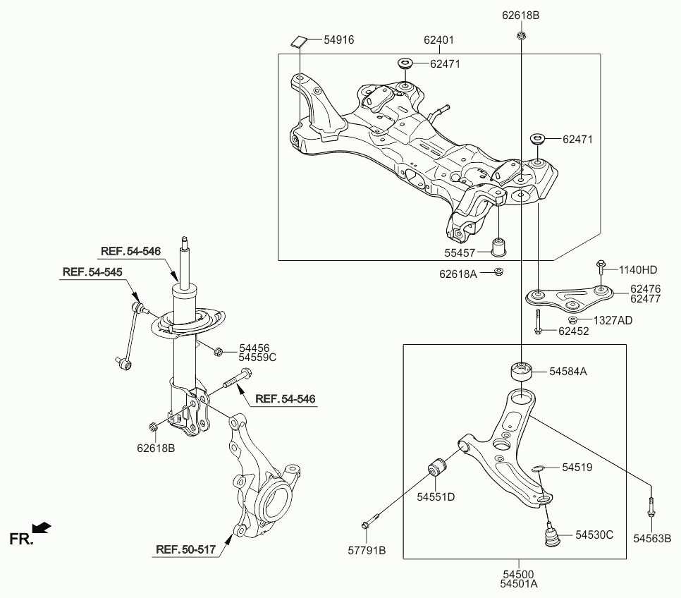 Рычаг передний нижний левый для Киа Рио 2011-2015