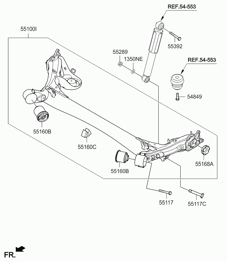 Балка задняя для Киа Рио 2011-2015