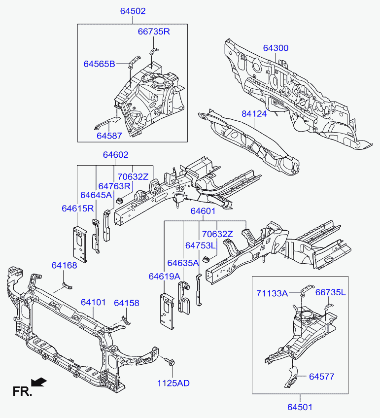 Панель передняя, телевизор для Киа Рио 2011-2015